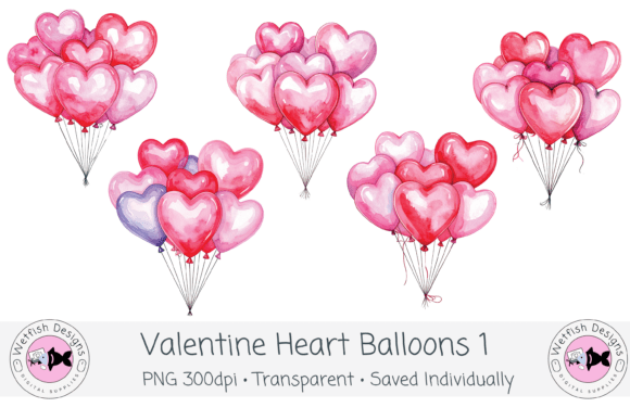 Valentine PNG Heart Balloons 1