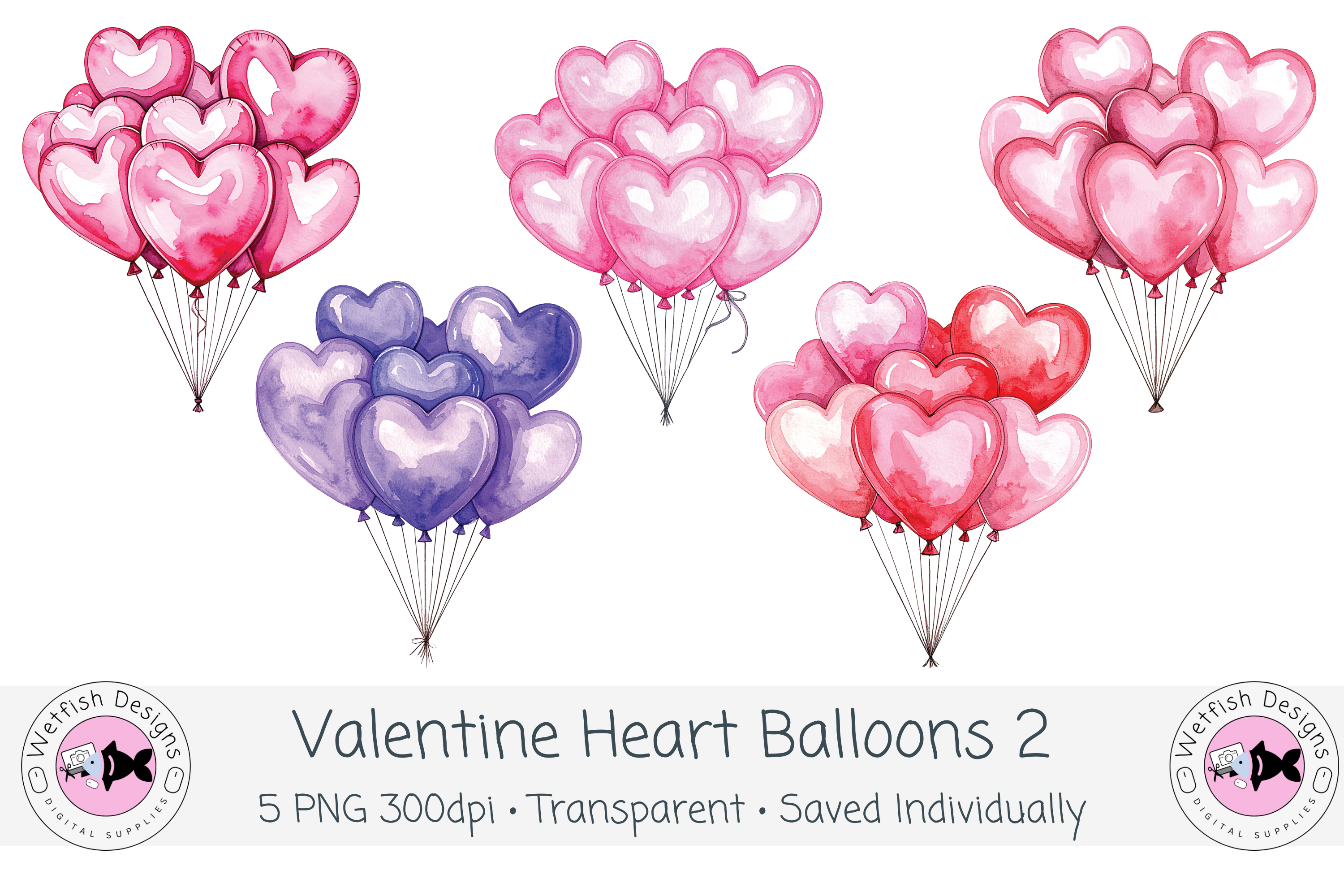 Valentine PNG Heart Balloons 2