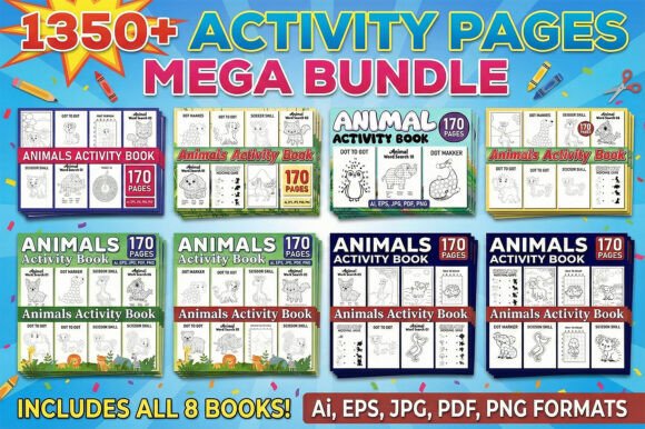 1350+Animals Activity Pages Mega Bundle