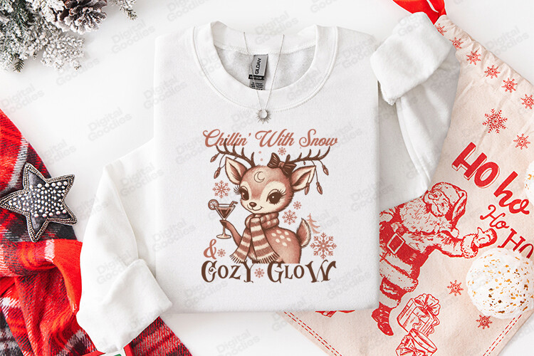 Cozy Reindeer Winter Sublimation PNG SVG