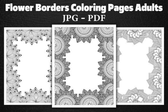 Abstract Coloring Borders Peaceful Landscapes Coloring Pages Graphic by BundleExpert · Creative ...