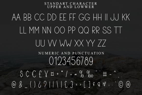 Line Production Font PNG with transparent background - Preview 4