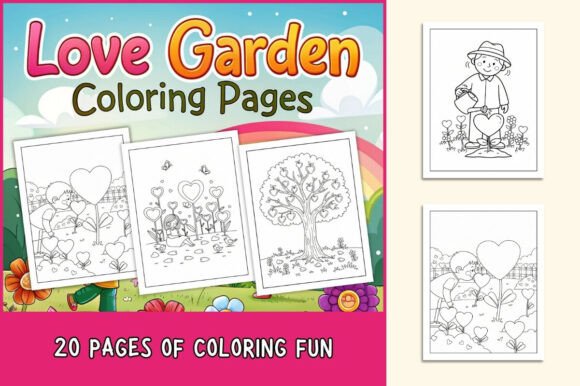 Love Garden Coloring Pages for Kids