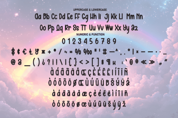 Magical Rainbow Font PNG with transparent background - Preview 6