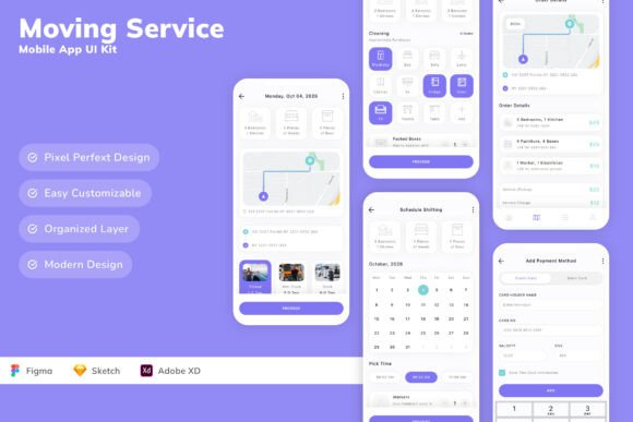 Moving Service Mobile App UI Kit