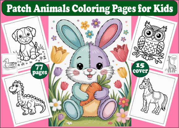 Patch Animals Coloring Pages for Kids