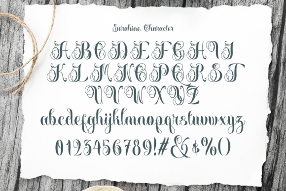 Serahine Font PNG with transparent background - Preview 3