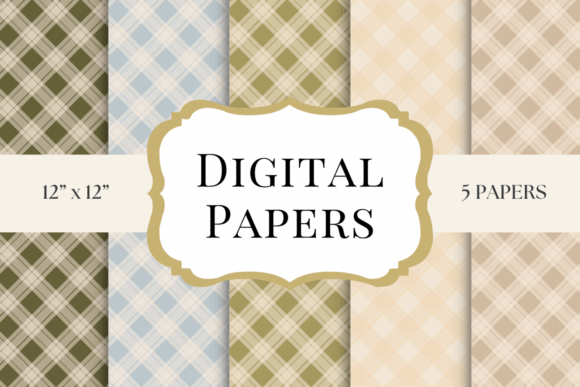 Soft Plaid Digital Papers Graphic by More Paper Than Shoes · Creative ...