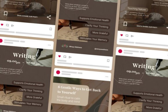 Preview of Soulful Rituals Holistic Post Carousel social media template