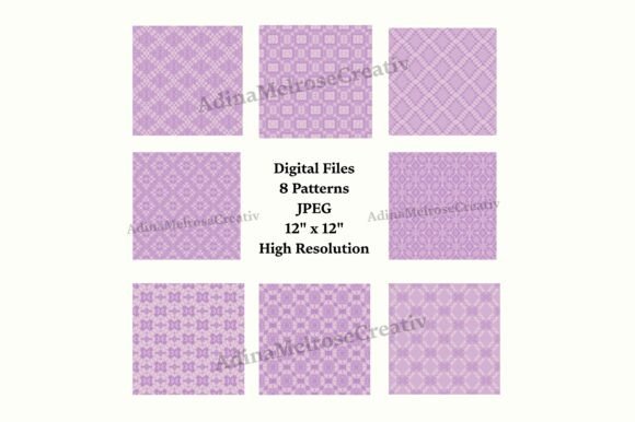 8 Modern Lavender Geometric Backgrounds