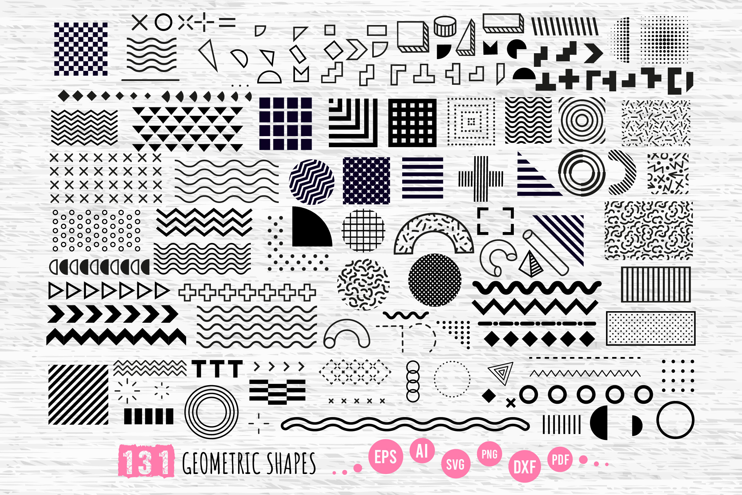 Basic Circular Geometric Shapes SVG Set