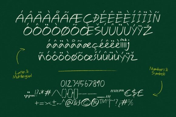 Chalkive Font PNG with transparent background - Preview 3