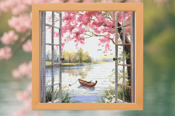 Cherry Blossom Cross Stitch Pattern