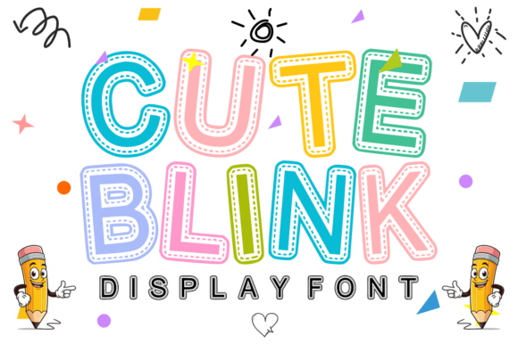 Preview specimen of Cute Blink decorative font