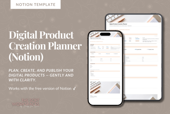 Digital Product Creation Planner Notion