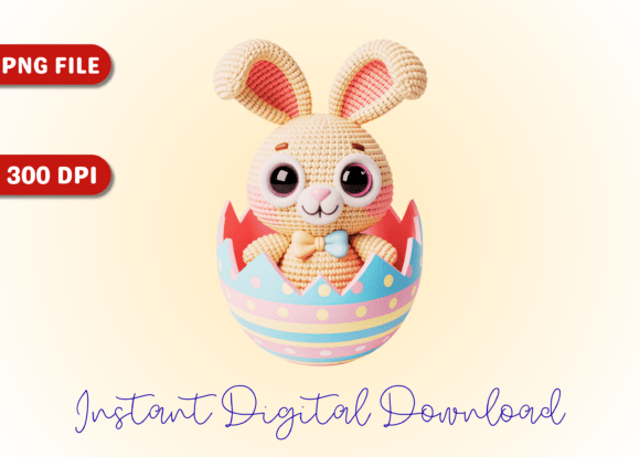Easter Bunny Crochet - PNG