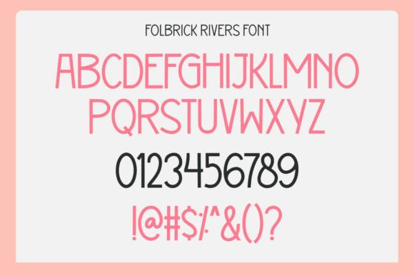 Folbrick Rivers Font PNG with transparent background - Preview 2