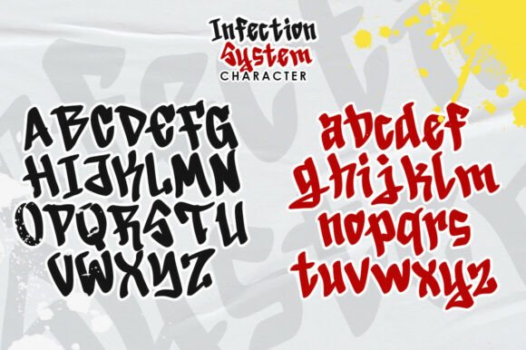 Infection System Font PNG with transparent background - Preview 1