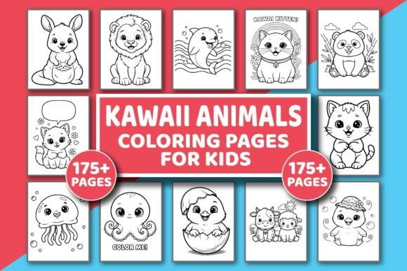 Kawaii Animals Coloring Book for Kids
