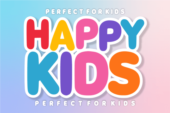 Kids Bubbles Font PNG with transparent background - Preview 2