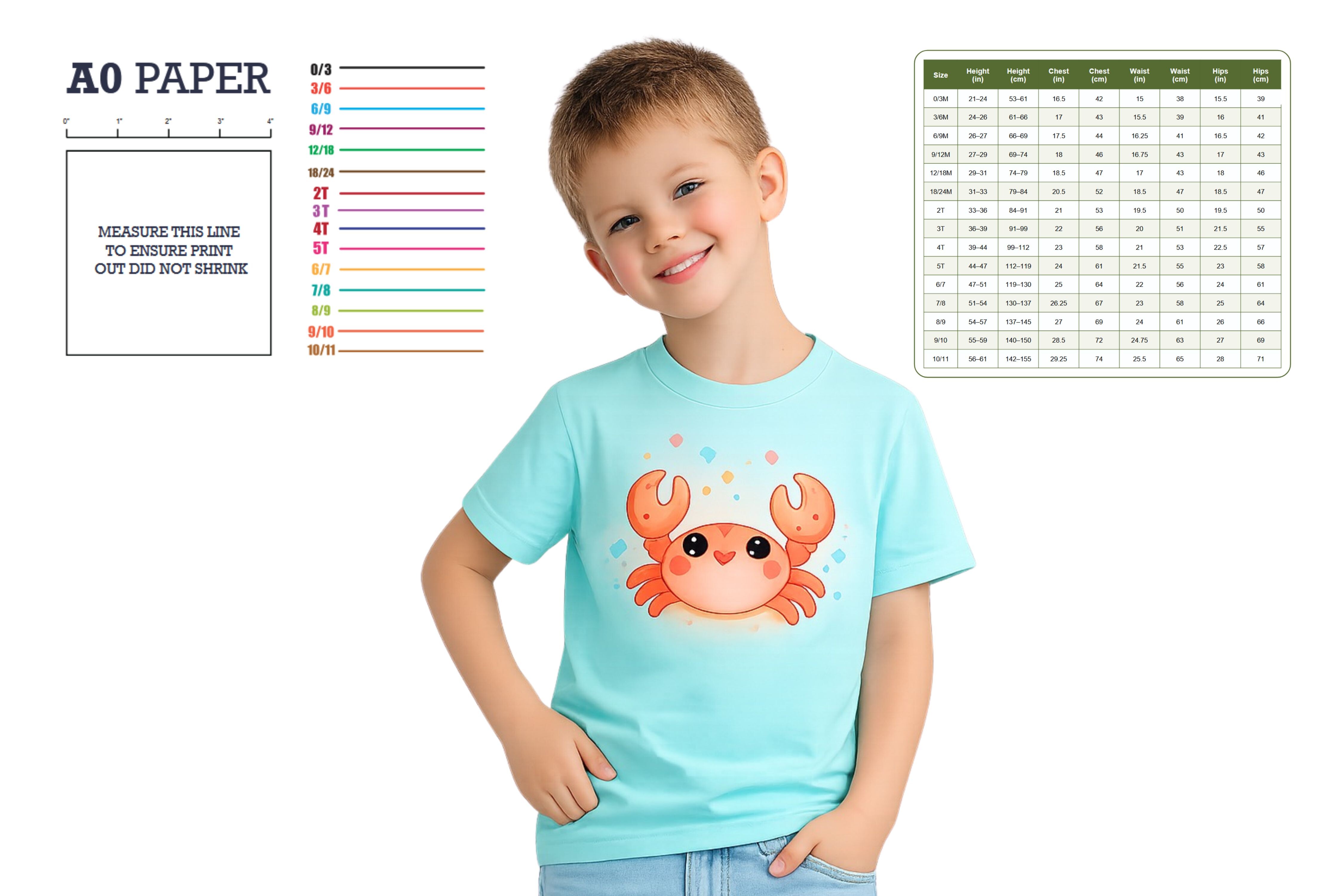 Kids T-Shirt Sewing Pattern PDF