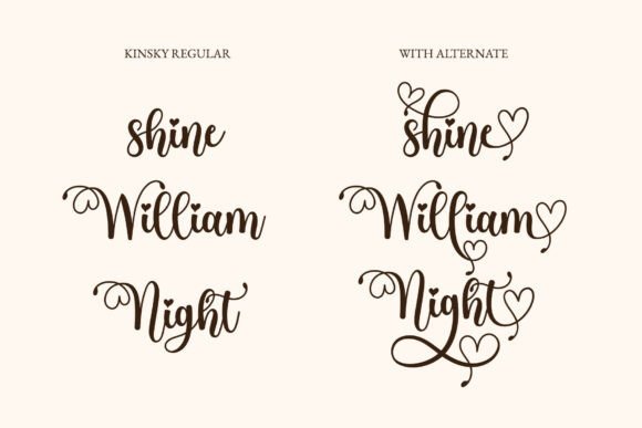 Kinsky Font PNG with transparent background - Preview 1