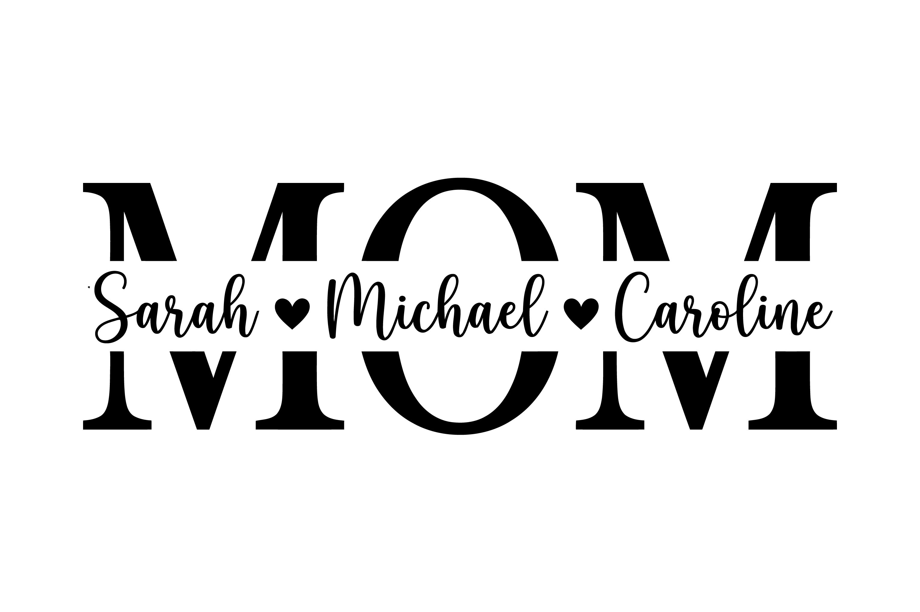 Personalized Mom Name Typography Graphic by Crafts Station · Creative ...