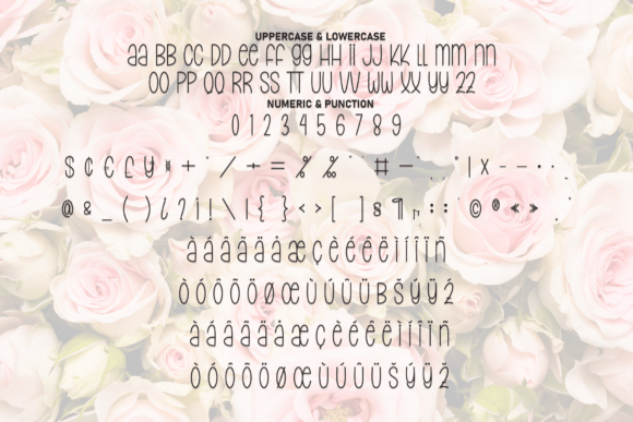 Pinkrose Font PNG with transparent background - Preview 6