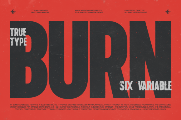 TRT Burn Sans Serif Font By Truetype