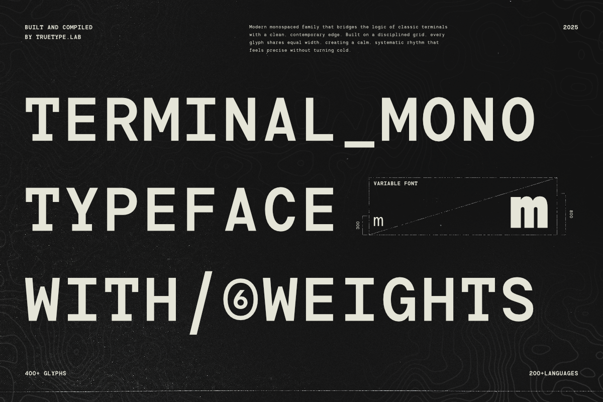 Terminal Mono Font by Truetype preview