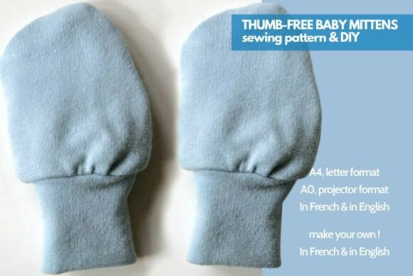 Thumb Free Baby Mittens Sewing Pattern