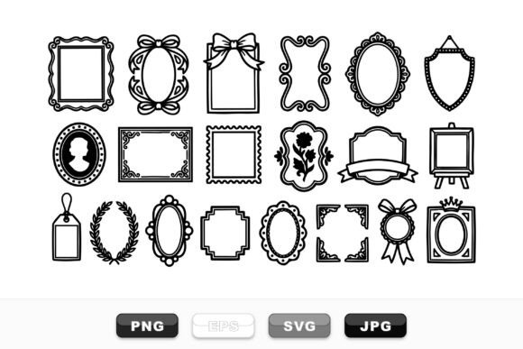 Vintage Frame and Label Clipart Set