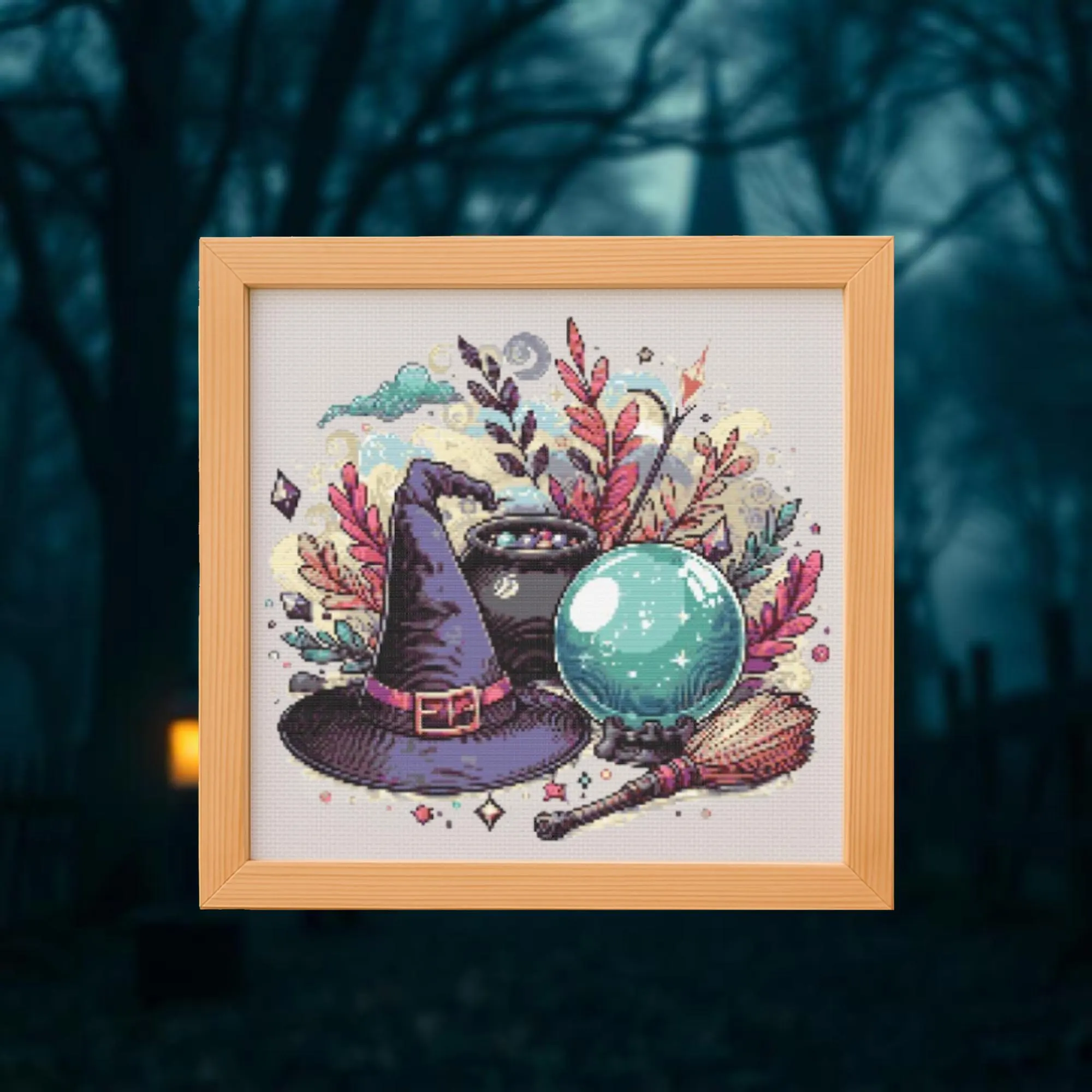 🧙Witch Scene Cross Stitch Pattern