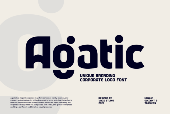 Agatic Sans Serif Font By Vroz Studio