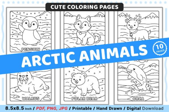 Arctic Animals Cute Coloring Pages
