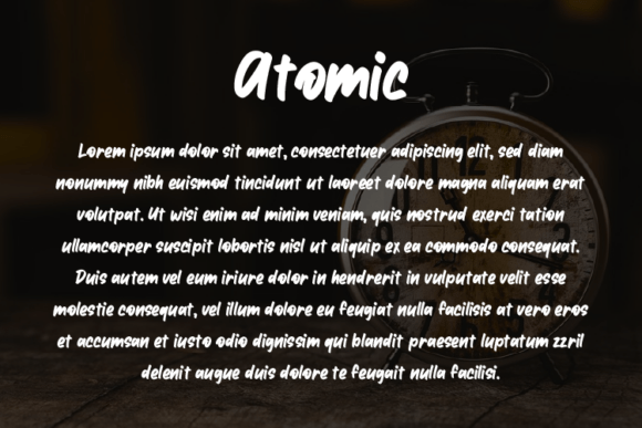 Atomic Font - Preview 2