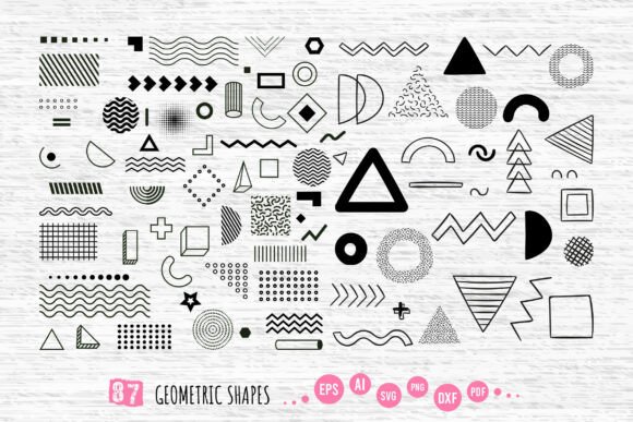 Basic Circular Geometric Shapes SVG Set