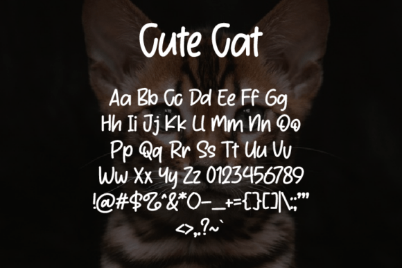 Cute Cat Font - Preview 1