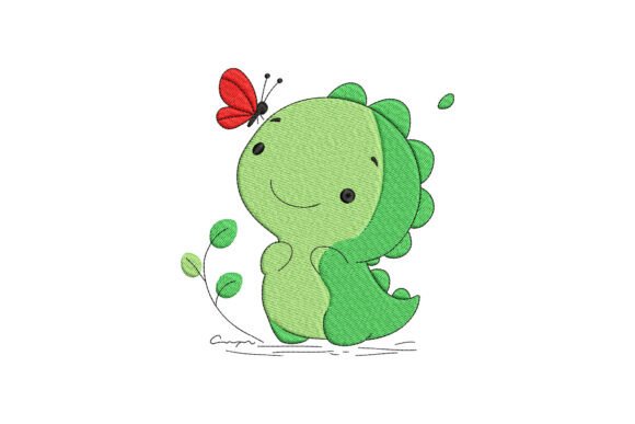 Cute Dragon with Butterfly