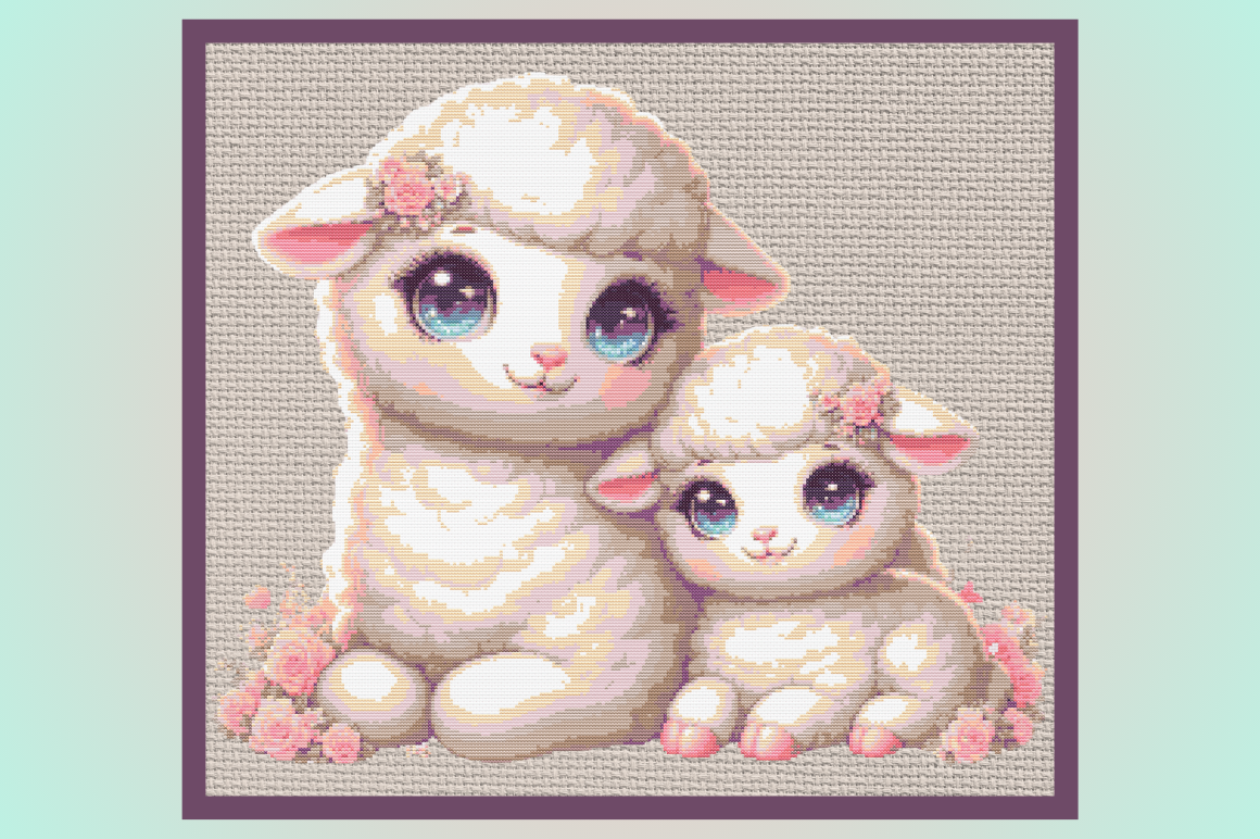 Cute Lamb Cross Stitch Pattern