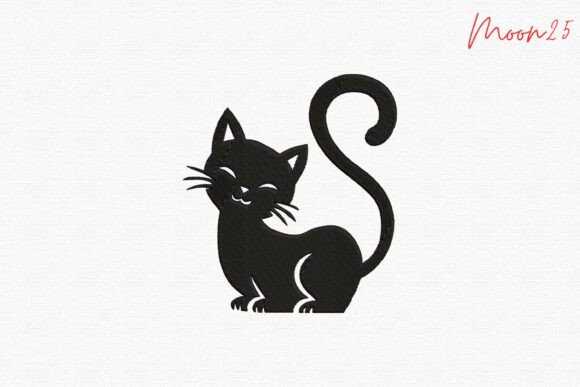 Cute Sitting Cat Silhouette