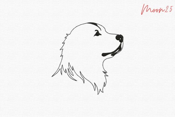 Dog Head Outline Side Profile