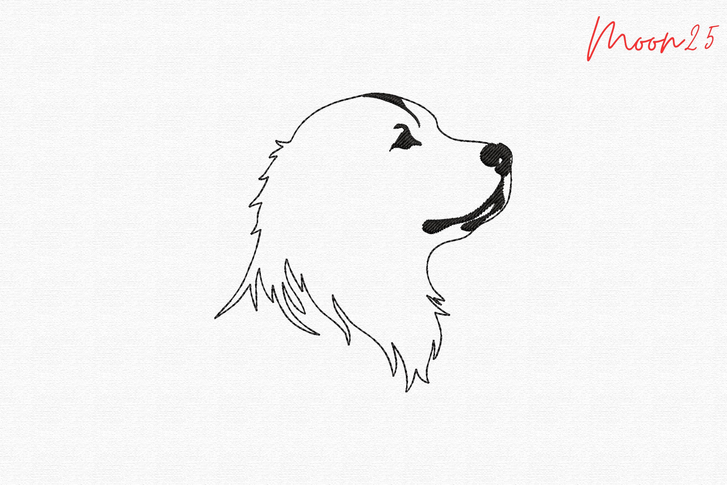 Dog Head Outline Side Profile