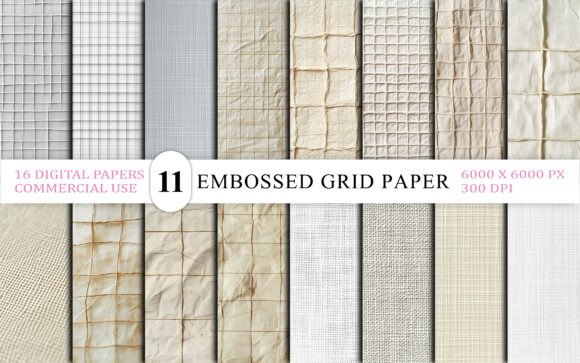 Embossed Fabric Grid Backgrounds