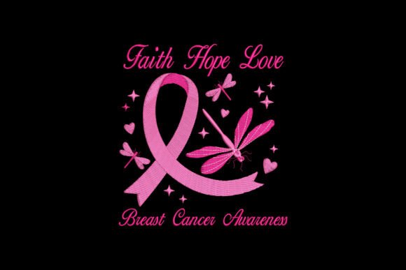 Faith Hope Love Dragonfly Pink Ribbon
