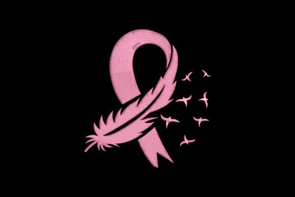 Feather Pink Ribbon
