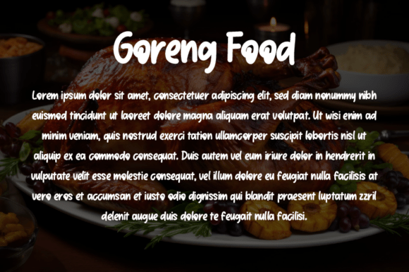Goreng Food Font - Preview 2