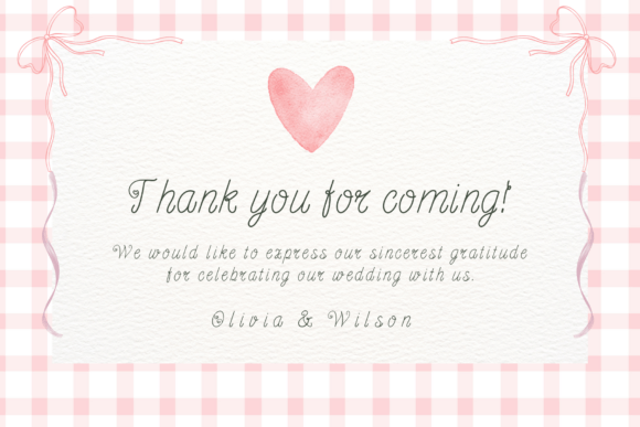 Heart Whisper Font PNG with transparent background - Preview 5