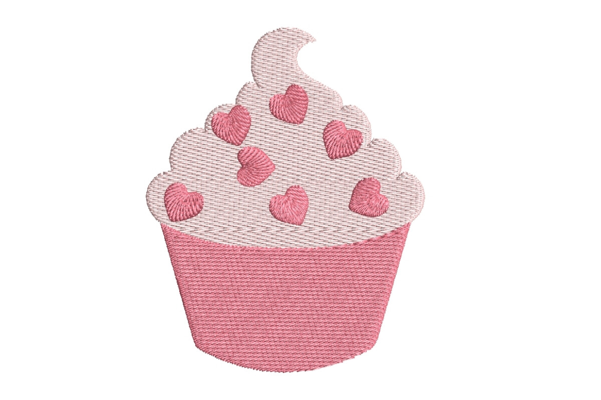 Heart-Sprinkled Cupcake