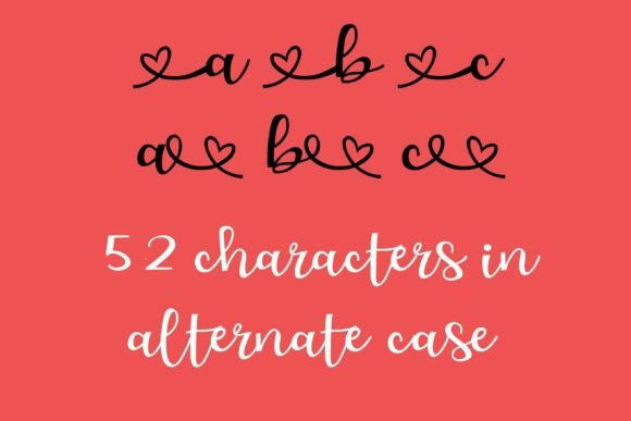Love Branch Font PNG with transparent background - Preview 3